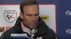 Alberto Puig's reaction after the first race of British Talent Cup