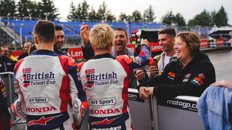 Riders at parc ferme race 1